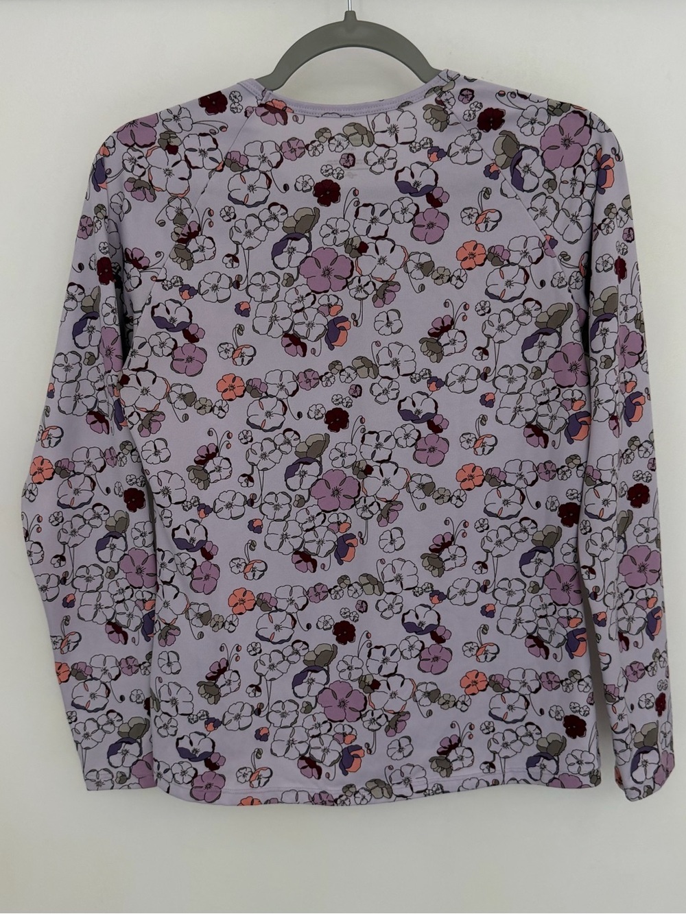 Patagonia Lavender Purple Floral Base Layer Capilene Performance Outdoors Shirt - Picture 8 of 13